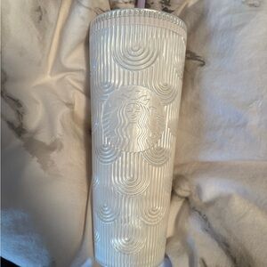 Starbucks Silver Textured Tumbler